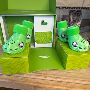 #300: CROCS Size L-Green Dog Shoes